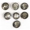 Image 1 : 7 Navajo Mercury Dime Buttons