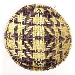 Hopi Purple and Beige Turtle Basket