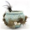 Image 7 : Zuni Turquoise Encrusted Pottery Fetish Kiva Bowl