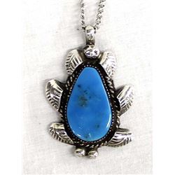 Vintage Navajo Sterling Turquoise Necklace