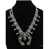 Image 1 : Navajo Sterling Turquoise Squash Blossom Necklace