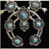 Image 2 : Navajo Sterling Turquoise Squash Blossom Necklace