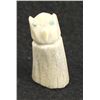 Image 1 : Zuni Carved Antler Owl Fetish by Harvey Harker