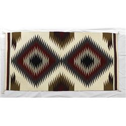 Native American Navajo Ganado Wool Textile Rug