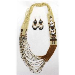 Beaded Yei Necklace and Earrings by Tara O'Neill