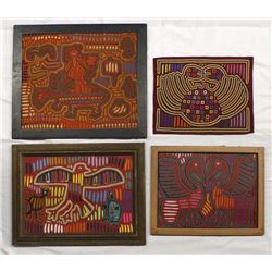 4 Panama Kuna Indian Textile Molas