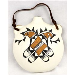 Acoma Ceramic Pottery Canteen by M. Chavez