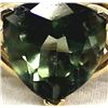 Image 2 : 14K Gold Faceted Green Tourmaline Ring, Sz 6.5