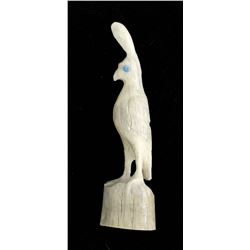 Zuni Carved Antler Quail Fetish by Maxx Laate