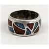 Image 1 : Vintage Native American Sterling Chip Inlay Ring