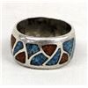 Image 2 : Vintage Native American Sterling Chip Inlay Ring