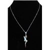 Image 1 : Native American Sterling Inlay Lizard Necklace