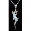 Image 2 : Native American Sterling Inlay Lizard Necklace