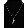 Image 3 : Native American Sterling Inlay Lizard Necklace
