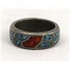 Image 1 : Native American Sterling Chip Inlay Ring, Sz 10.5