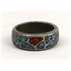 Image 2 : Native American Sterling Chip Inlay Ring, Sz 10.5