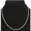 Image 1 : 14K Yellow Gold Figaro Link Chain Necklace