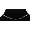 Image 3 : 14K Yellow Gold Figaro Link Chain Necklace
