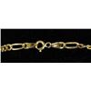 Image 4 : 14K Yellow Gold Figaro Link Chain Necklace
