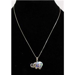 Italian Sterling Silver and Millefiori Necklace