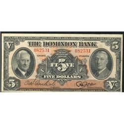 The Dominion Bank  $5 1931   094780    