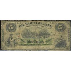 The Maritime Bank   $5  1881  15463  CH