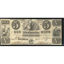 The Mechanics Bank   1837  $5  No. 3150