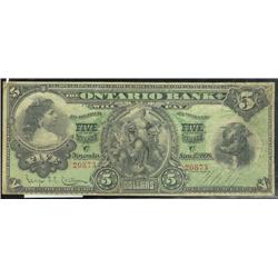 The Merchants Bank of Canada, $5  1919 