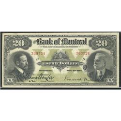 The Bank of Montreal  1914  $20  300724