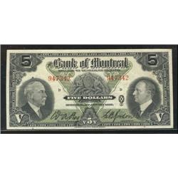 The Bank of Montreal  1935  $5  947342 