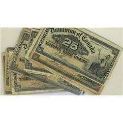 Lot of 30 x 1900 shinplasters. Average 