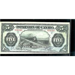 DC-21a  1912  $5 A84340.  About VF. A d