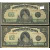 Image 1 : Lot of two different 1917 $1 notes. Inc