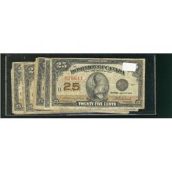 Lot of 12 shinplasters dated 1923.  DC-