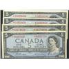 Image 1 : Lot of 4 replacement 1954 $5 notes BC-3
