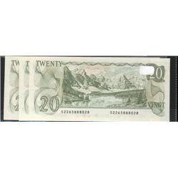 Lot of three sequential 1979  $20 notes