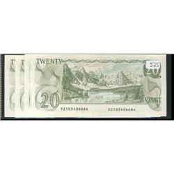 Lot of four  1979  $20 notes.  BC-54c C