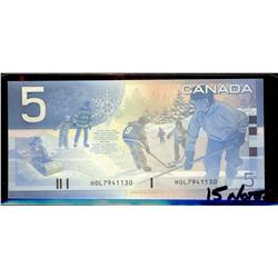 2005 $5 Insert notes.  BC-62bA prefix H