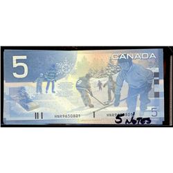 2005 $5 Insert notes.  BC-62bA prefix H