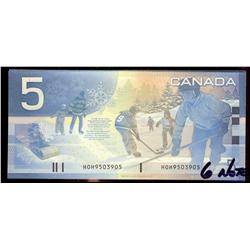 2005 $5 Insert notes.  BC-62bA prefix H