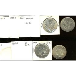 USA Silver dollars, Morgans 1921 AU-50,
