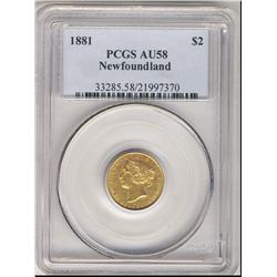 1881H $2 Gold.  A superb and flawless e