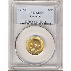 1918c Gold Sovereign.  A nice mintstate