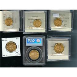 Complete date set of $5 and $10 Gold co
