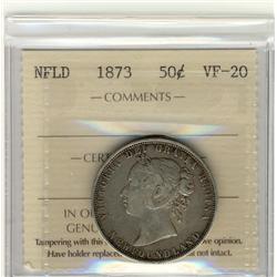 1873 Nfld 50¢.  A nice clean example gr