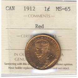1912 1¢.  An absolute Gem certified ICC