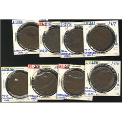 1916 (3), 1917 (2), 1918 (2), 1919, lot