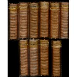 1962 1¢.  Lot of 10 BU tubes of coins. 