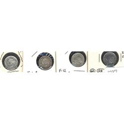 1870 FB VF-30, 1883H F-12 Bent, 1886 VF