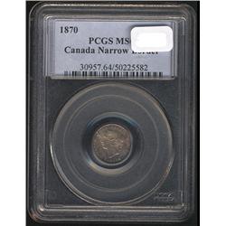 1870 Raised border, PCGS MS-64, nicely 